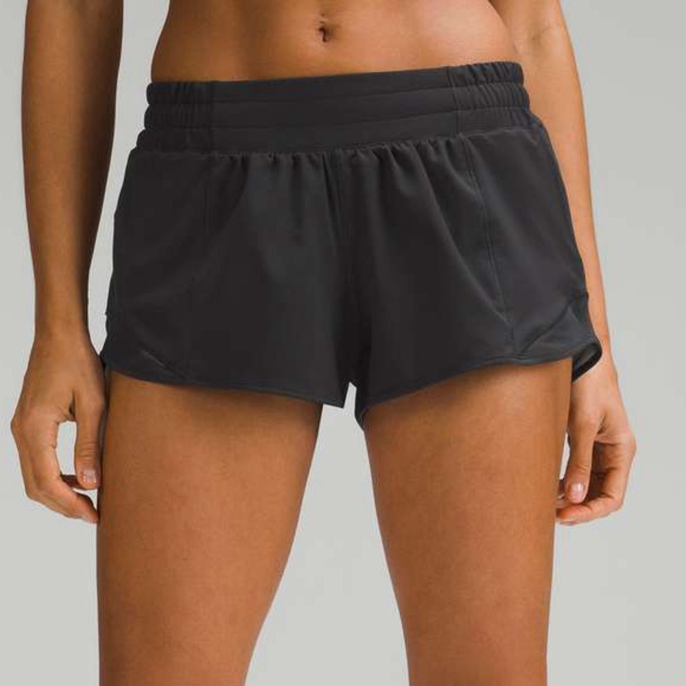 Lululemon Black Shorts. LR, 2.5 inseam, Hotty Hots. Good condition